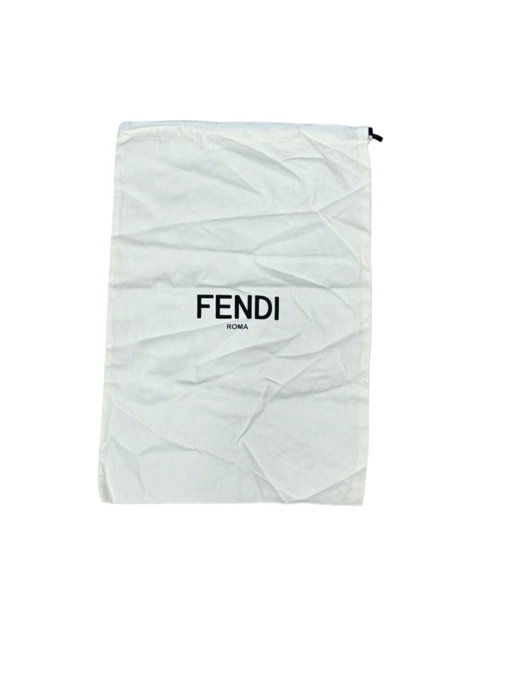 Fendi White Drawstring Dust Bag 17" x 12” Shoes Purse Handbag Storage Authentic